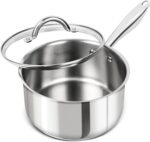 MICHELANGELO 3 Quart Saucepan with Lid, 18/10 Stainless Steel Sauce Pan with Tri-Ply Bottom, 3QT Sauce Pot, Induction Compatible - Image 2