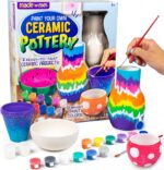 Made By Me Paint Your Own Ceramic Pottery, Fun Ceramic Painting Kit for Kids, Paint Your Own Ceramic Pottery Dish, Flower Pot, Vase & Bowl, Great Staycation Activity for Kids Ages 6, 7, 8, 9, Multi - Image 2
