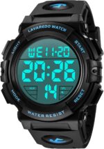 Mens Digital Watch Sports Military Watches Waterproof Outdoor Chronograph Wrist Watches for Men with LED Back Ligh/Alarm/Date - Image 2