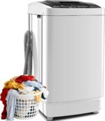 Nictemaw 2.8 Cu.ft Portable Washer, 20 lbs Capacity Full Automatic Washing Machine with Drain Pump, 10 Wash Programs & LED Display, Compact Clothes Washer for Apartments, RV, Dorm, Home, Off-white - Image 2