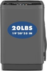 Nictemaw Portable Washing Machine, 20Lbs Capacity Full-Automatic Portable Washer Machine, 2.8Cu.ft Compact Laundry Machine with Drain Pump, 10 Programs & 8 Water Levels for Apartment Dorm RV - Image 2