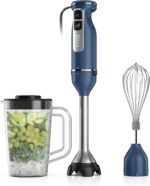 Ninja Immersion Blender and Whisk, Hand Stick Blender, 4 Speeds, with SplatterShield and PanProtect, 4-Cup Blending Vessel, Dishwasher Safe, 5-ft Cord, Ergonomic, Deep Navy, CI201ND - Image 2