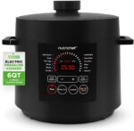 NutriChef Electric Pressure Cooker 6 Quart Capacity | 9 Function Digital Countertop Pressure Cooker | Adjustable Time & Temperature | Cook, Bake, Steam, Broil, & Braise | 13.1 x 11.4 IN | Black - Image 2