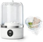 Portable Washing Machine, Rechargeable Cordless Compact Travel Washers for camping, Underwear Washer Portable Washer for Apartments (white) - Image 2