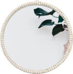 SWTHONY 20 Inch Boho Beaded Round Mirror Wall Decor, Decorative Hanging Circle Nursery Mirrors for Girl Room, Farmhouse, Livingroom, Bedroom - Image 2