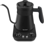 Secura Electric Gooseneck Kettle, 5 Variable Presets for Coffee Tea Brewing, 100% Stainless Steel Inner Tea/Coffee Kettle with 1.5H Keep Warm, 1200 Watt Quick Heating Pot, 0.8L, Matt Black - Image 2