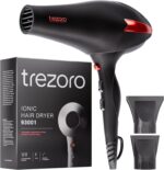 TREZORO Professional Blow Dryer for Women – Ionic Hair Dryer 2000W for Salon & Personal Use – Powerful, Fast & Quiet Drying for Curly Hair, Unwanted Frizz – Design for Travel – 8.2ft Cord – Black - Image 2