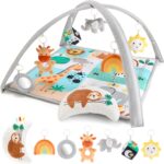 The Peanutshell Unisex Baby Play Gym & 7-in-1 Play Mat - Playmat Baby Toys 0-6, 6-12 Months Tummy Time Mat with Hanging Toys, Soft Padded for Newborns, Infants - Safari - Image 2