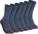 Timberland Men's Comfort Crew Socks, Arch Support, Padded Cushion, Moisture Control, Assorted 6 Pack (Size 7-12) - Image 2