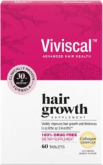 Viviscal Hair Growth Supplements For Women For Thicker, Fuller Hair, Nourishes Thinning & Loss, With Proprietary Collagen Complex, 60 Tablets, 1 Month Supply - Image 2