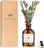 WEALD TRIBE Flower Reed Diffuser Set Eucalyptus & Lavender Scent For Bathroom Accessories Shelf Decor & Air Fresheners, Sticks Defusers With 4.0 fl oz Essential Oils, House Bedroom Office Decor & Gift - Image 2