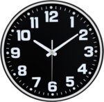 Wall Clock, 8inch Modern Silent Non-Ticking Wall Clocks Battery Operated with Large Easy-to-Read Numbers Tempered Glass, Decorative Analog Clock for Bedroom Living Room Kitchen Gym,Black White - Image 2