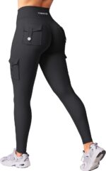 YEOREO CoreFlex Workout Cargo Leggings with Pockets for Women Hidden Scrunch Butt Lifting Leggings Gym Yoga Pants - Image 2