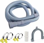 10ft Washing Machine Drain Hose, Universal Drain Hose Extension Kit for Washer, Dishwasher, Flexible Discharge Hose for LG/GE/Samsung, Fit up to 1-1/2 Inch Drain Outlets (10) - Image 2