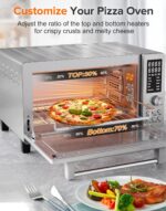 Nuwave Bravo Pro Smart 21QT Toaster Oven Air Fryer Combo, Convection Oven Countertop, 10 functions all in 1, with even & quick crisp technology, 50-450°F, 1800W, Stainless Steel - Image 6