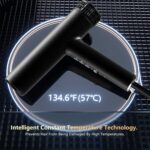 Hair Dryer, Professional Brushless Motor Ionic Hair Blow Dryer with Diffuser, Magnetic Nozzles, 0.83Pound, 2000W, 60dB, 3 Heat Settings & 3 Speed & Cold Settings, Diffuser Hair Dryer, Black - Image 7