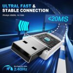 2.4GHz Wireless Gaming Headset for PS5/4, PC, Low-Latency Bluetooth Gaming Headphones with Stereo Sound, Noise Canceling Mic, Phantom White - Image 5