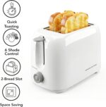 OVENTE Electric Toaster Machine with 6-Shade Browning Selector Setting, Compact Design and Removable Crumb Tray, 700W Power Perfect for Toasting Bread, Thin Bagels and Waffles - Image 3