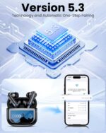 ZIUTY Wireless Earbuds Bluetooth Headphones, ANC/ENC Noise Cancelling, Ear Buds with Multifuntional Touch Screen, 40H Stereo Sound for Sports, IPX7 Clear Calls, 5 EQ for iOS Android (Jet Black) - Image 10