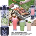 UTALENT Cordless Portable Blender, 25 oz removable Vessel, Powerful Personal Blender, For-Smoothies, Ice Crush, 4 Programs, Leakproof-Lid & Sip Spout, USB-C Rechargeable, Dishwasher Safe Parts, Black - Image 5