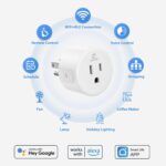 EIGHTREE Smart Plug, WiFi Outlet Works with Alexa & Google Home, Smart Home Socket with Remote Control & Timer Function, 2.4GHz WiFi Only, 4 Packs - Image 3