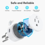 EIGHTREE Smart Plug, WiFi Outlet Works with Alexa & Google Home, Smart Home Socket with Remote Control & Timer Function, 2.4GHz WiFi Only, 4 Packs - Image 9