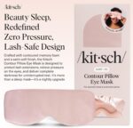 Kitsch Contour Pillow Eye Mask – Softer Than Silk Eye Masks for Sleep, Blindfold Sleep Masks for Women & Men, No Eye Pressure, Lightweight, Eye Care, Travel Essentials - Blush - Image 3