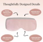 Kitsch Contour Pillow Eye Mask – Softer Than Silk Eye Masks for Sleep, Blindfold Sleep Masks for Women & Men, No Eye Pressure, Lightweight, Eye Care, Travel Essentials - Blush - Image 5