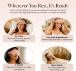 Kitsch Contour Pillow Eye Mask – Softer Than Silk Eye Masks for Sleep, Blindfold Sleep Masks for Women & Men, No Eye Pressure, Lightweight, Eye Care, Travel Essentials - Blush - Image 7