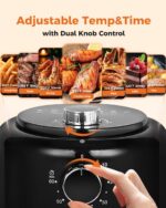 Bear Small Air Fryer 2.1 QT, Mini Airfryer Adjustable Time&Temp Control, Compact Size Space Saving for 1-2 People Quick Healthy Meals Snack in Minutes with Nonstick Basket - Image 4
