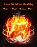 Bear Small Air Fryer 2.1 QT, Mini Airfryer Adjustable Time&Temp Control, Compact Size Space Saving for 1-2 People Quick Healthy Meals Snack in Minutes with Nonstick Basket - Image 6