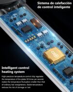 Terviiix Non-Snagging Ceramic Flat Iron Hair Straightener 1 inch, Plancha De Cabello,3X Less Damage Hair Straightener and Curler, 15s Fast Heating, 5 Adjustable Heats, Max 450°F - Image 5