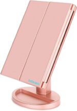 Trifold Makeup Mirror Vanity Mirror with Lights,1X 2X 3X Magnification,Touch Control,Adjustable Rotation,Dual Power Supply,Portable Travel Cosmetic Mirror,Birthday Gifts for Women,Teengirls - Image 6