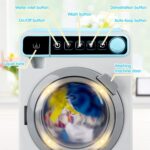 Kids Toy Washing Machine, Realistic Pretend Play Appliance for Girls, Interactive Toy Dollhouse Furniture, Play Washer and Dryer Playset with Spinning Drum, Light & Sound Effects, Laundry Basket Set - Image 6