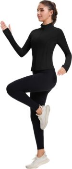 ZHENWEI Workout Jackets for Women Full Zip Up Cropped Athletic Long Sleeve Lightweight Slim Fit Running Tops with Pockets - Image 7