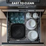 Sweetcrispy 6QT Air Fryer with Window, Square Airfryer Oven 12-in-1 for Family, 400°F Rapid Air Crispy Technology, Roast Bake Dehydrate, Nonstick & Easy-Clean Basket, White - Image 9