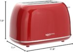 2 Slice Stainless Steel Toaster Retro with 6 Bread Shade Settings, Bagel, Cancel, Defrost Function, Extra Wide Slot, Removable Crumb Tray, Red - Image 8