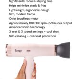 L'ANGE HAIR Le Styliste Hair Dryer | Quiet Brushless Blow Dryer with Diffuser | 1875 Watts for 4X Faster Drying | Hairdryer with 3 Heat & Speed Settings | Best Hair Dryers for Blowouts - Image 4