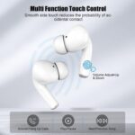 Wireless Earbuds for iPhone, 5.3 Bluetooth Headphones for Apple Earbuds Wireless, ENC Noise Cancelling 40Hrs Playback in Ear Air Buds Pods HiFi Bass for iPhone 17 16 15/iPad/PC/Laptop/Switch/White - Image 6