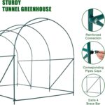 10×7×7 FT Greenhouses for Outdoors Heavy Duty, Large Walk in Green Houses for Outside with 6 Ventilated Mesh Windows & Roll-up Door & Reinforced Frame - Image 7