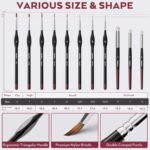 Nicpro All-In-One Miniature Painting Kit, Including 18 Colors Model Paint, Wet Palette, 11PCS Detail Paint Brushes Drybrush, Magnetic Painting Handle, 2PCS Sponges, 50PCS Pallet Paper and Brush Holder - Image 7