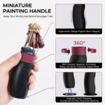 Nicpro All-In-One Miniature Painting Kit, Including 18 Colors Model Paint, Wet Palette, 11PCS Detail Paint Brushes Drybrush, Magnetic Painting Handle, 2PCS Sponges, 50PCS Pallet Paper and Brush Holder - Image 8