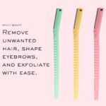 Face N Brow - 3 Beauty Groomers for Hair Removal, Ideal for Shaving, Exfoliating, Dermaplaning and Brow Shaping, Japanese Steel Gently Removes Facial Hair - Image 3
