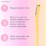 Face N Brow - 3 Beauty Groomers for Hair Removal, Ideal for Shaving, Exfoliating, Dermaplaning and Brow Shaping, Japanese Steel Gently Removes Facial Hair - Image 7