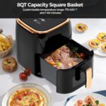 Panana Air Fryer, 8QT Large Capacity Air Fryer, Oilless Healty Cooker Airfryer Oven with 8 Presets, 1500W Air Fryers for Quick Meal, Home Use - Image 5