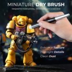 Nicpro Miniature Paint Brushes Drybrush - 21PCS Model Paint Brush Set for Acrylic Oil Watercolor, Detail Paint Brush Dry Brush for Model, Miniature Painting, Paint by Numbers, Craft - with Container - Image 3