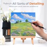 Nicpro Miniature Paint Brushes Drybrush - 21PCS Model Paint Brush Set for Acrylic Oil Watercolor, Detail Paint Brush Dry Brush for Model, Miniature Painting, Paint by Numbers, Craft - with Container - Image 6