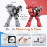 Nicpro Miniature Paint Brushes Drybrush - 21PCS Model Paint Brush Set for Acrylic Oil Watercolor, Detail Paint Brush Dry Brush for Model, Miniature Painting, Paint by Numbers, Craft - with Container - Image 9