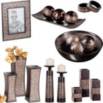 Creative Scents Dublin Brown Pillar Candle Holder Set of 2 - Home Decor Aesthetic, Coffee Table Decor Mantel Centerpieces Table Decorations, Living Room Decor or Dining Tabletop Decor -Gift Packaged- - Image 10