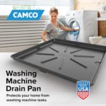 Camco Washing Machine Drain Pan - Features a Durable Plastic Construction, 1-inch/1.5-inch PVC Drain Fitting, and Measures 30-inches (L) x 32-inches (W) x 2 ½-inches (H) (OD) (20750) - Image 3